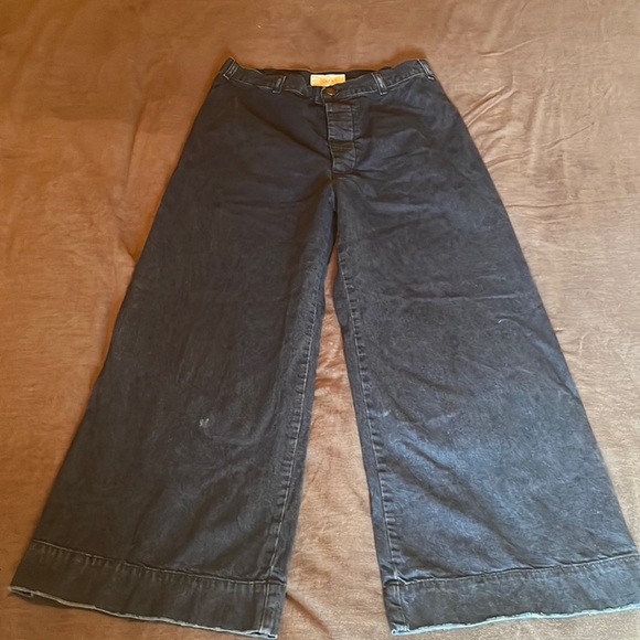 THE GREAT. Denim - THE GREAT. Wide-Leg Flare Jeans in Black